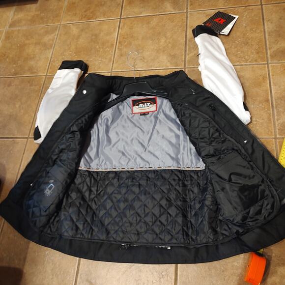 BILT Women's Jacket Padded White Mesh Motorcycle Removable Armor/Liner NWT L Lg - Picture 8 of 11